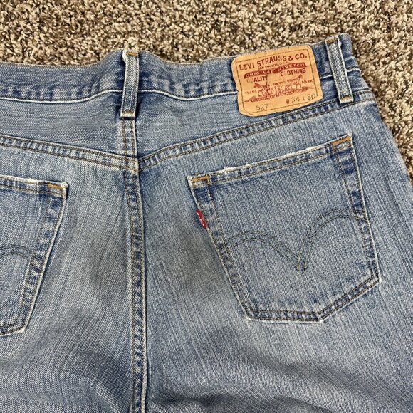 Levis Jeans Mens 34x30 Baggy 527 Bootcut Western Workwear Cotton Y2K Flare - Picture 11 of 12
